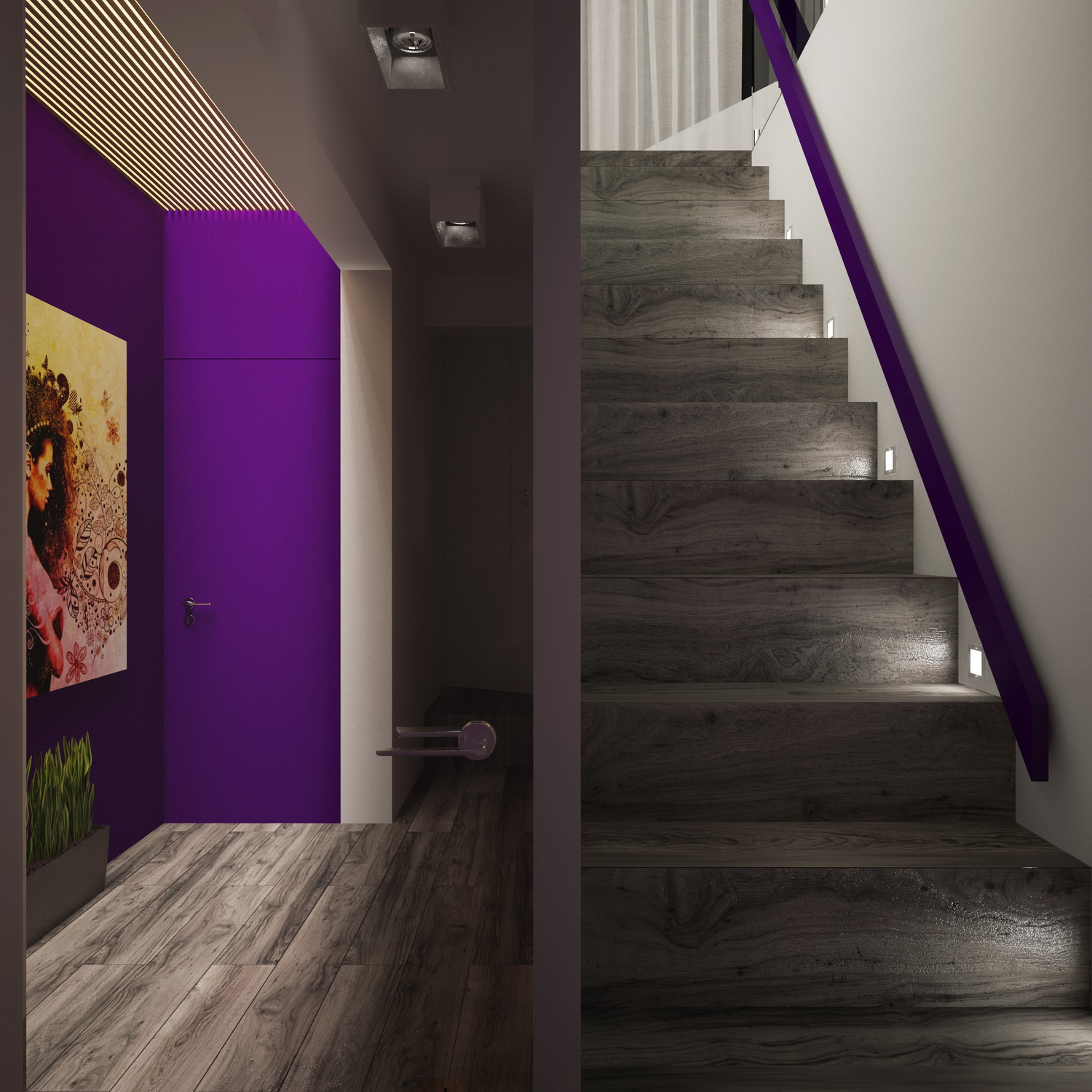 Дизайн лестницы в двухуровневой квартире