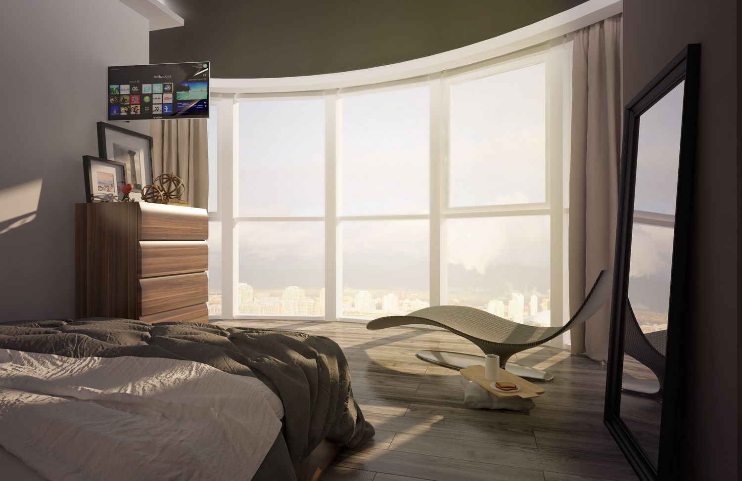 Современный дизайн спальной комнаты